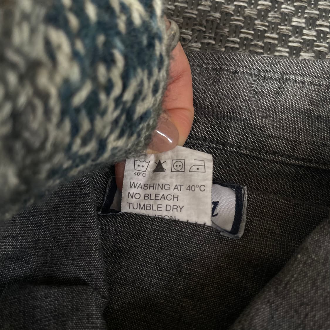 콘카 그레이 원포켓 카모 포인트 긴팔 셔츠 L 상품이미지5