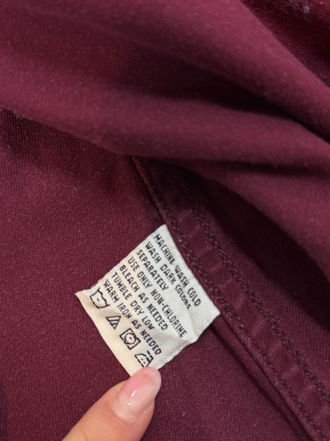 칼하트 워크 셔츠 버건디 상품이미지8