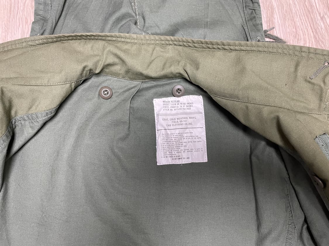 100) 60s 복각 캡클로딩 미군 2세대 M65야상 상품이미지3