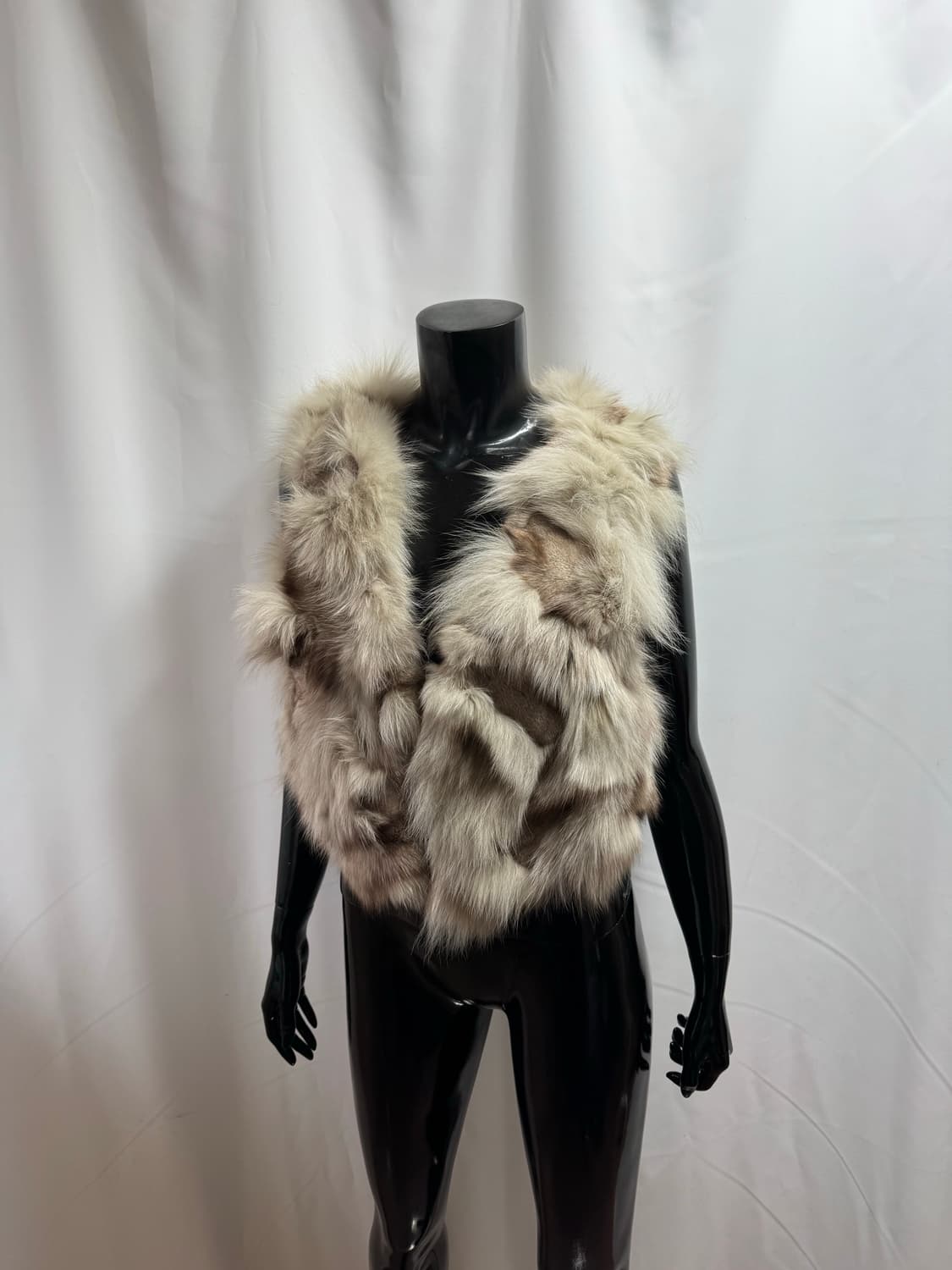 크롭 폭스 퍼 조끼 상품이미지1