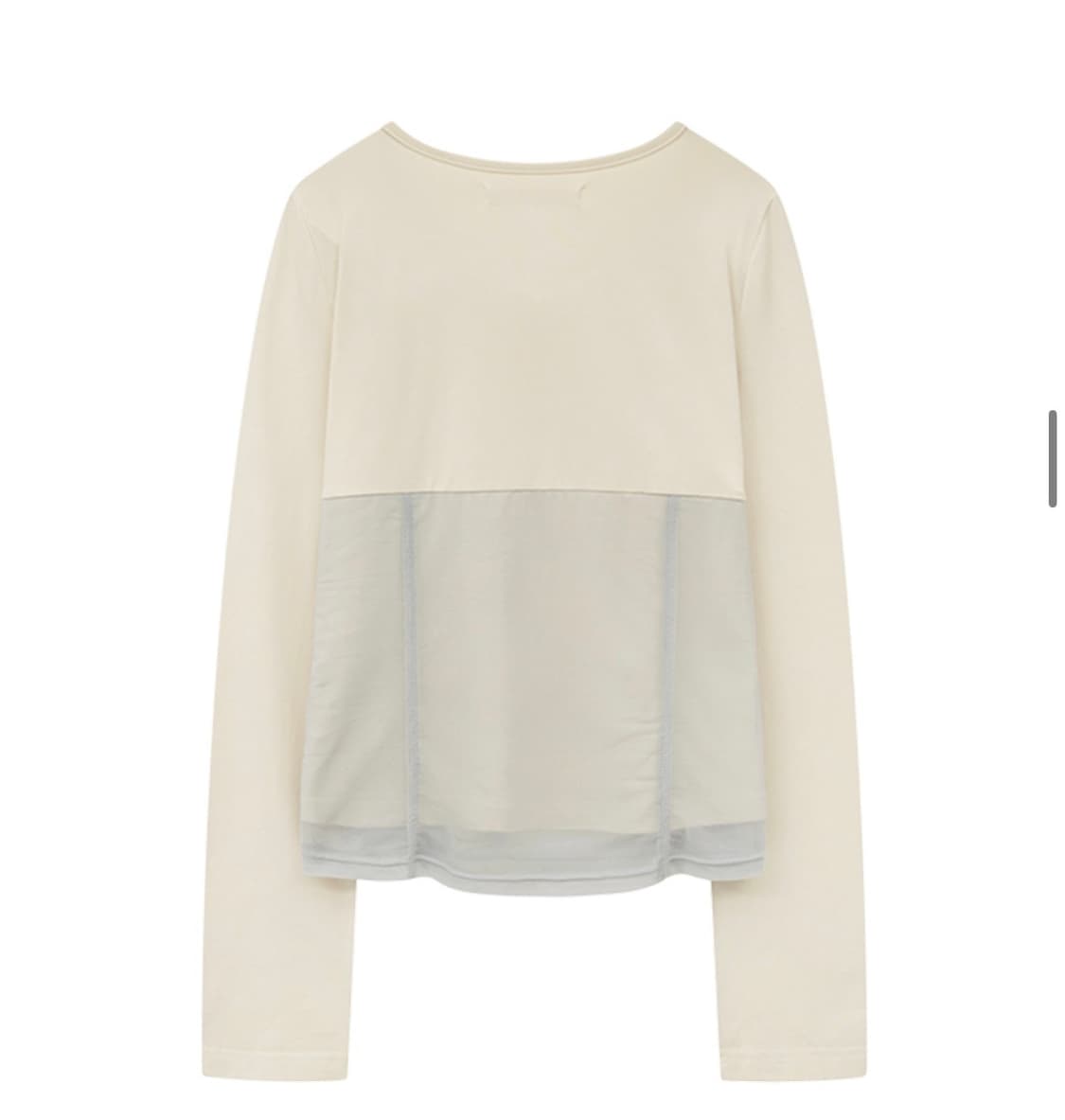 마가린핑거스 매쉬 레이어드 티셔츠 (크림) 상품이미지4