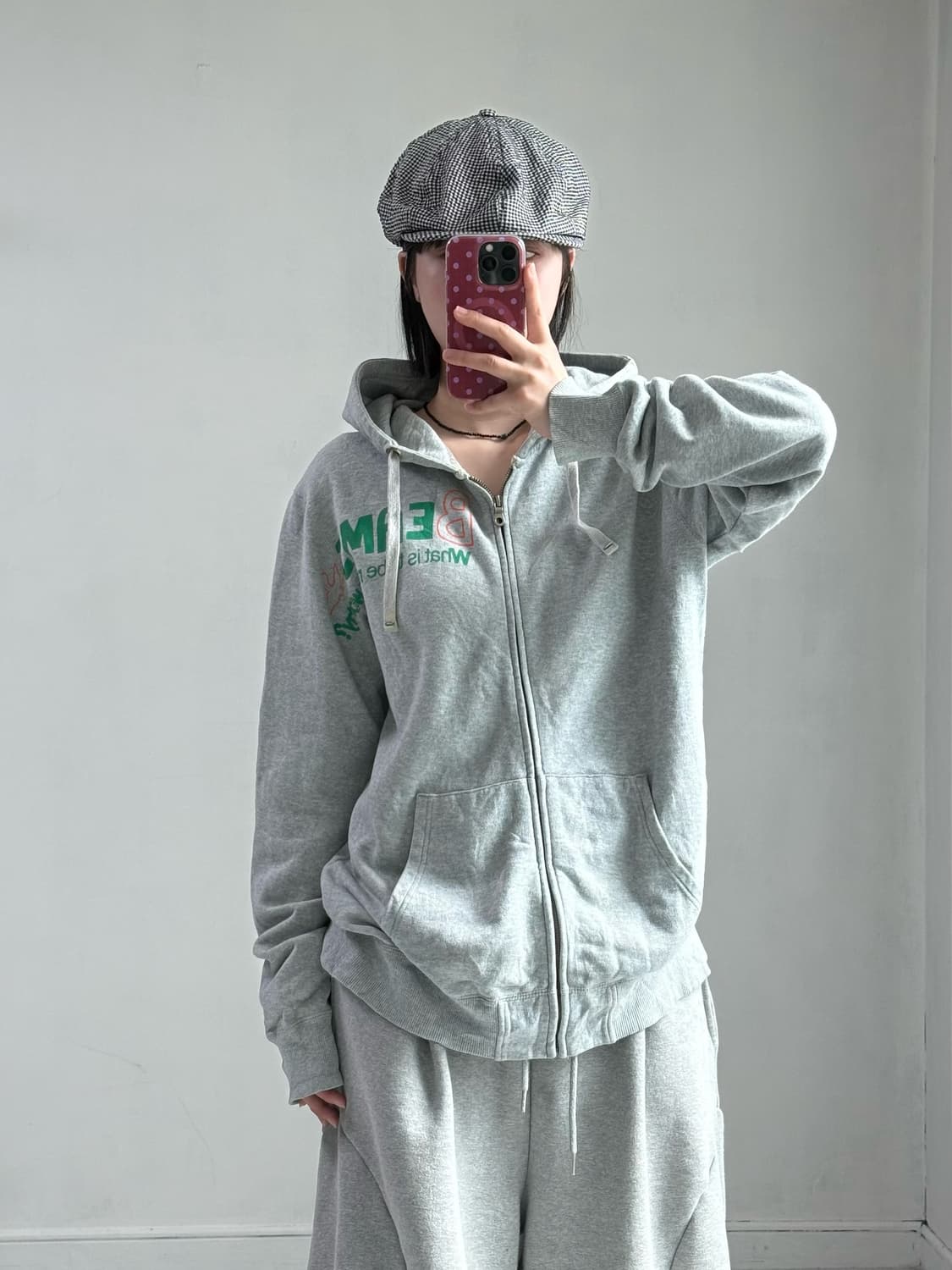 빔즈 하트 그레이 후드집업 상품이미지1