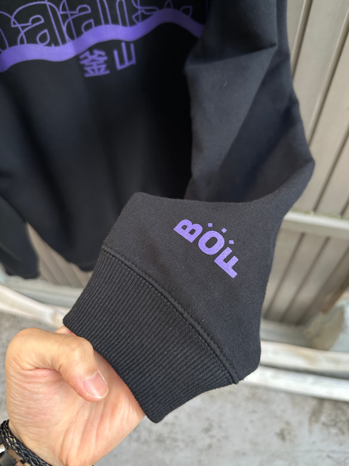 BALANSA sound shop black purple hoodie  상품이미지7