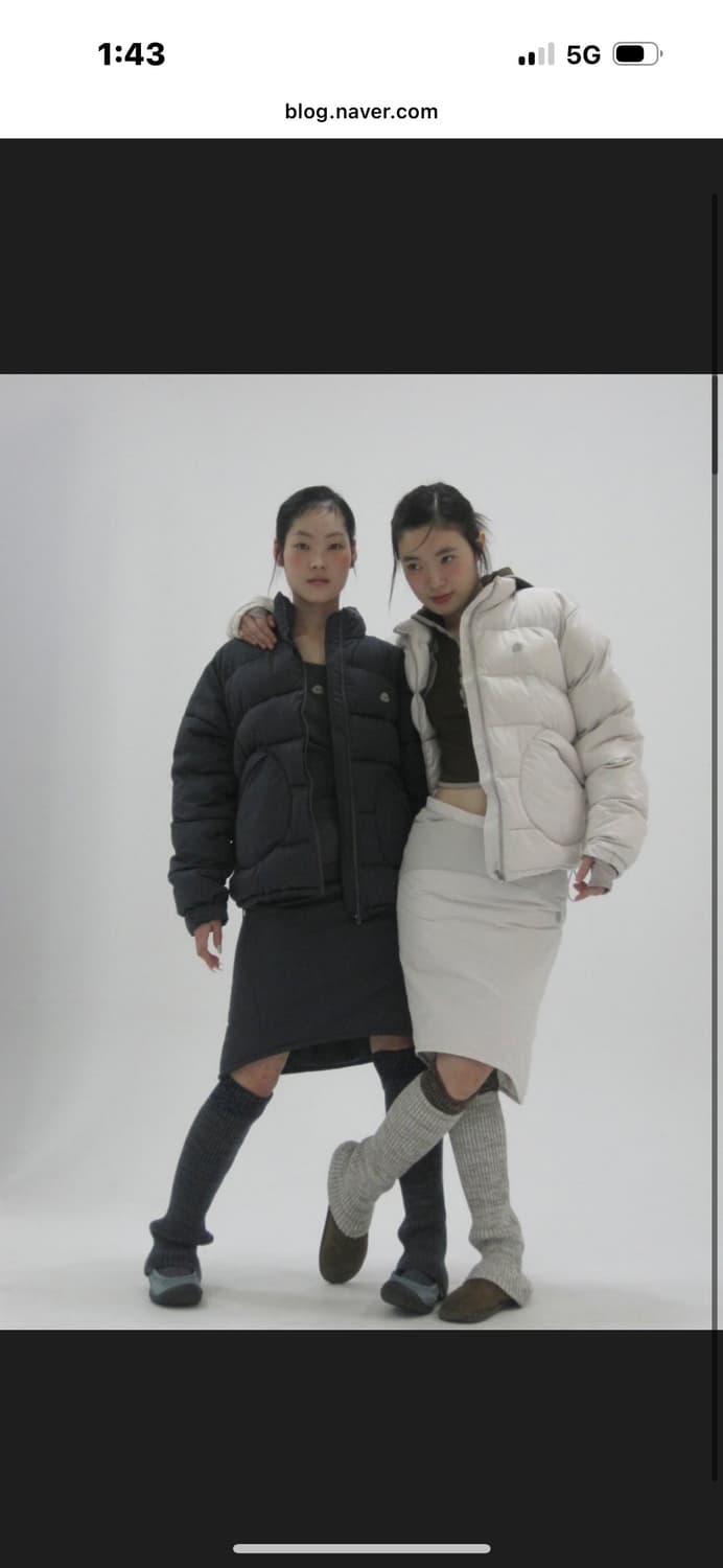 suu coyseio 패딩스커트 차콜 2사이즈 상품이미지2