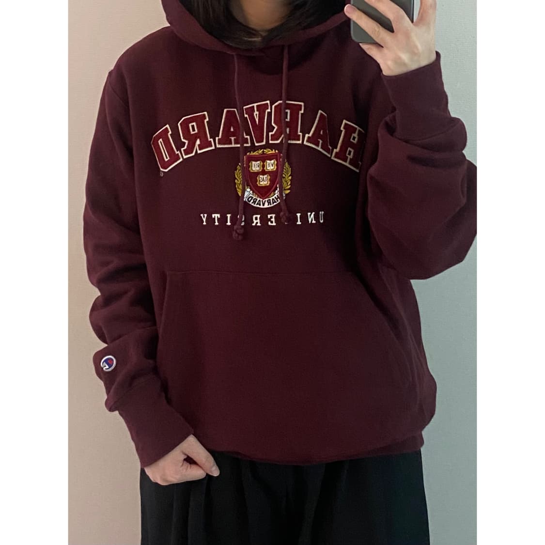 챔피온 리버스위브 하버드 후드티 상품이미지2
