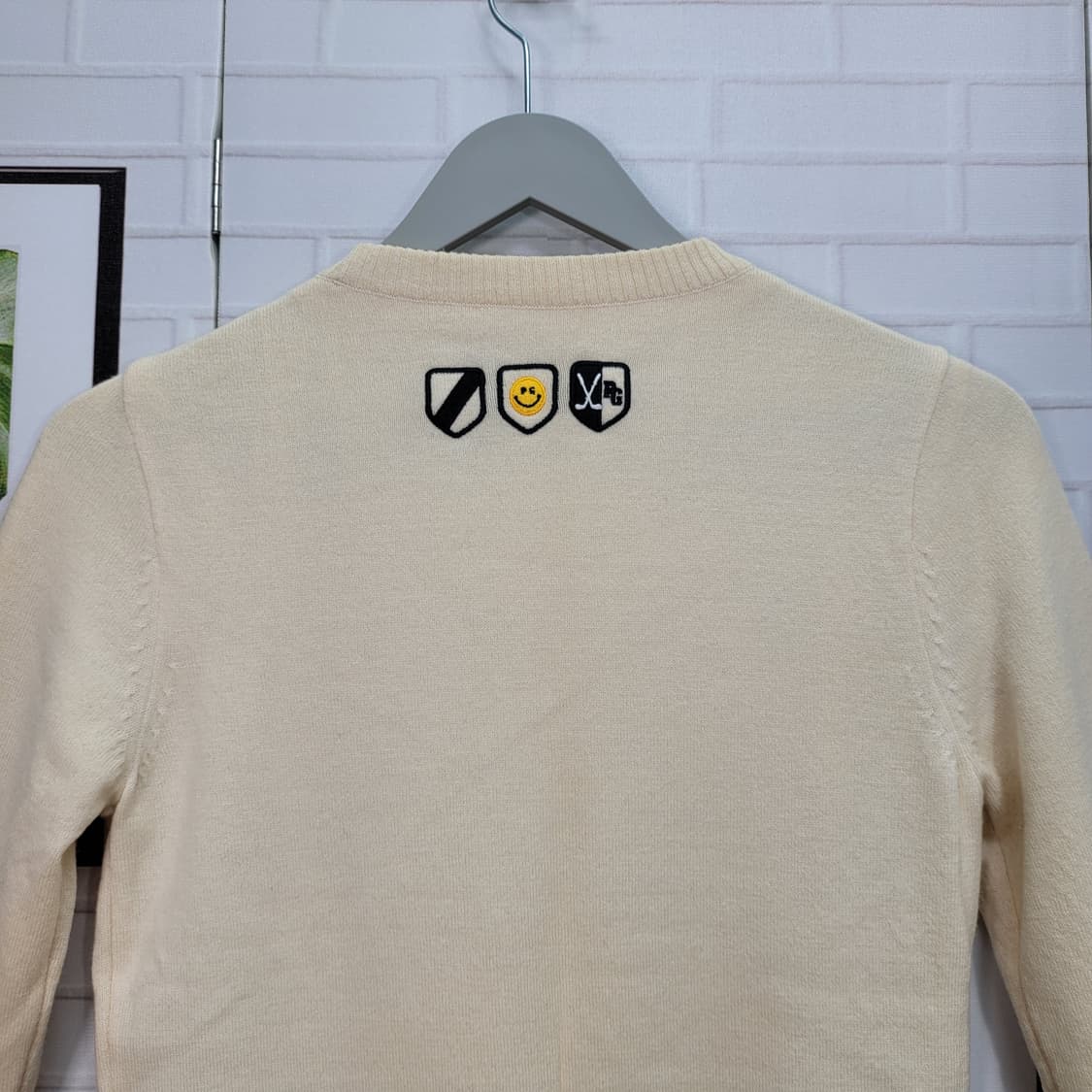 파리게이츠 골프 방풍 라운드넥 니트 스웨터 0사이즈 새상품급 상품이미지5