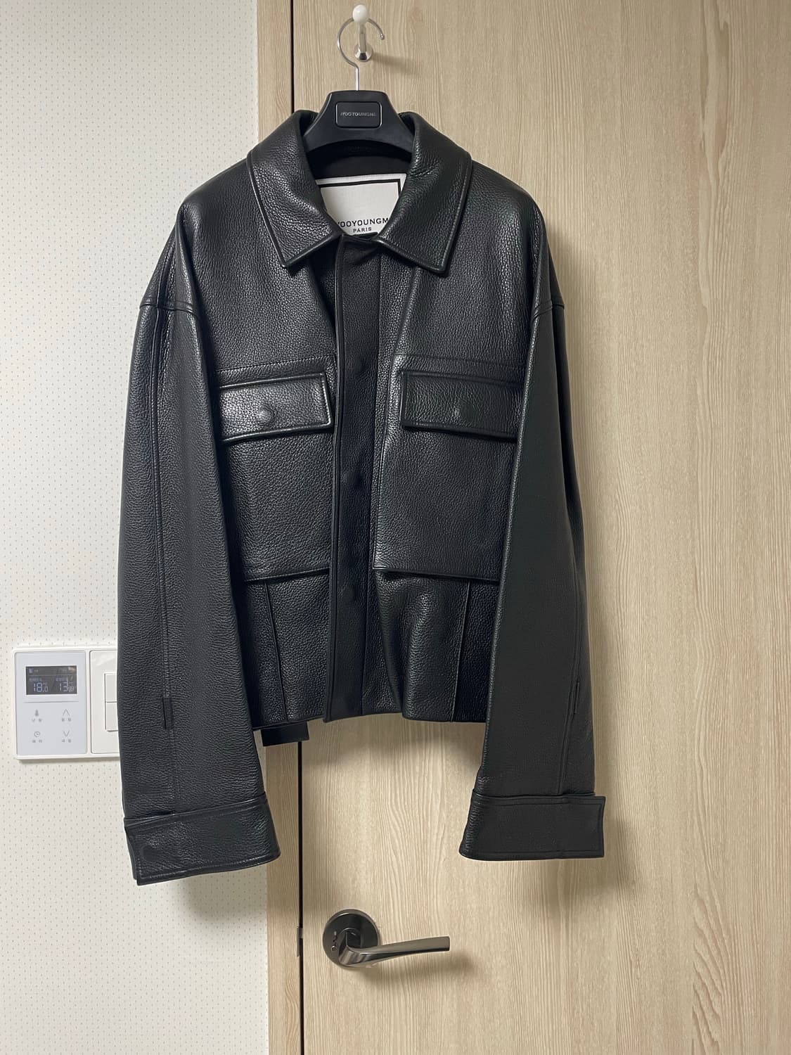 50사이즈, 우영미 21fw 사슴 가죽자켓 블랙 상품이미지1