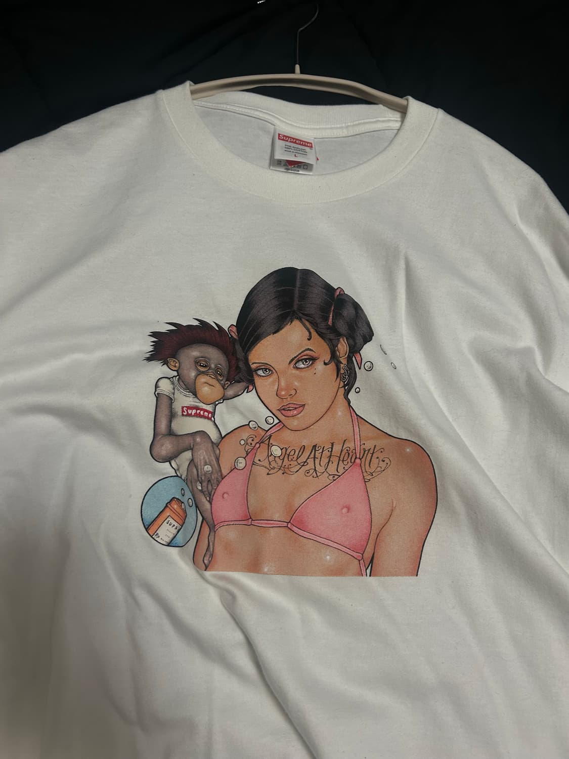 슈프림 여자마약원숭비키니쭈쭈 티셔츠 상품이미지2