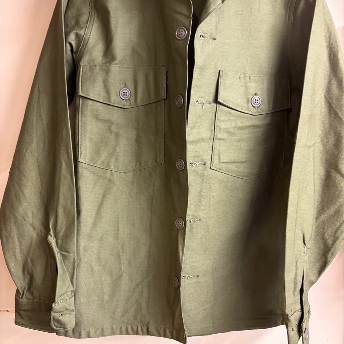 Vietnam Era 미군 오리지널 OG107 사틴셔츠 데드 13반 상품이미지3