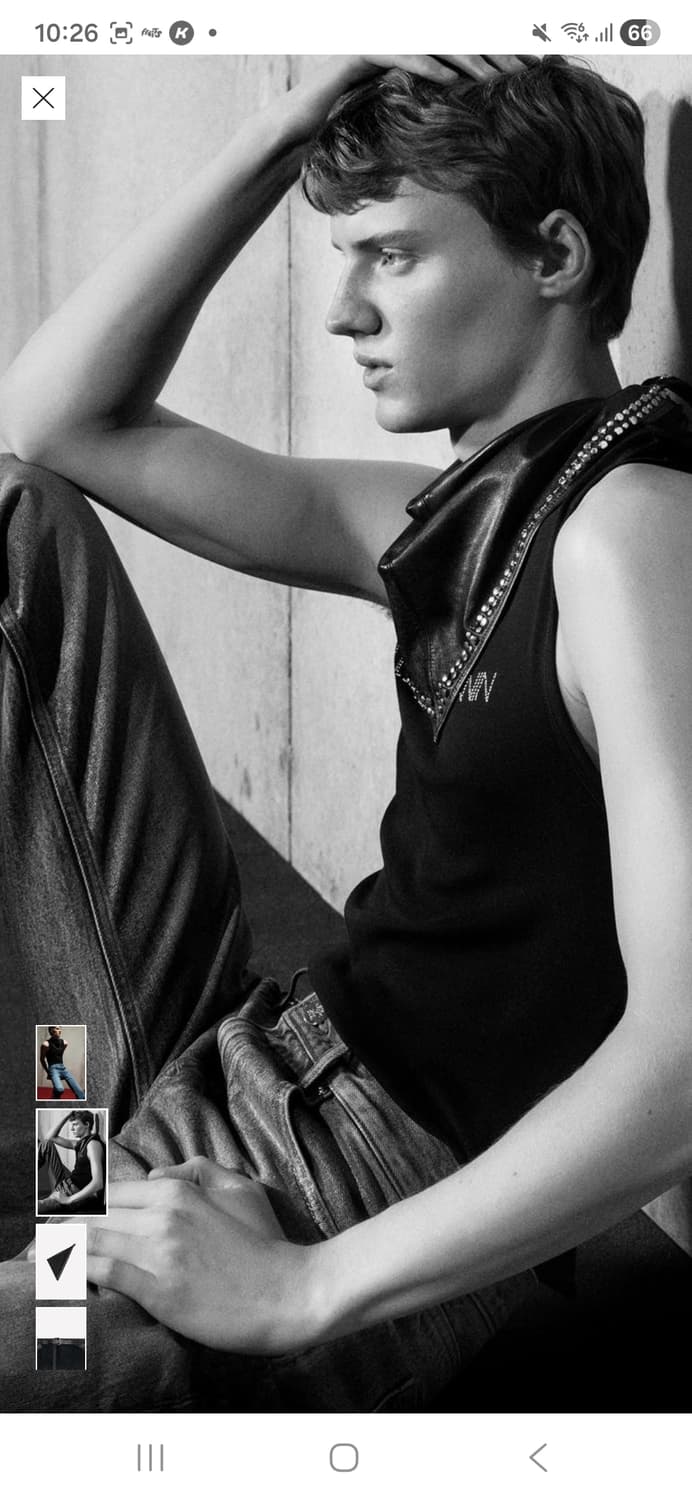 Zara 스터드 레더 반다나 ludovic de saint sernin 상품이미지2