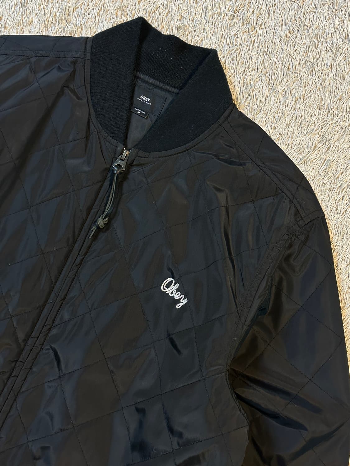 매장판) 오베이 OBEY SAVAGE HELL 퀄팅 봄버 자켓 블랙 상품이미지3