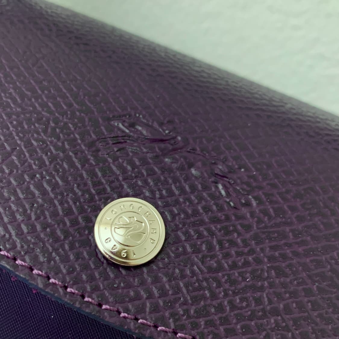 롱샴 르 플리아쥬 L1621 스몰 오베르진 퍼플 토트백 상품이미지6