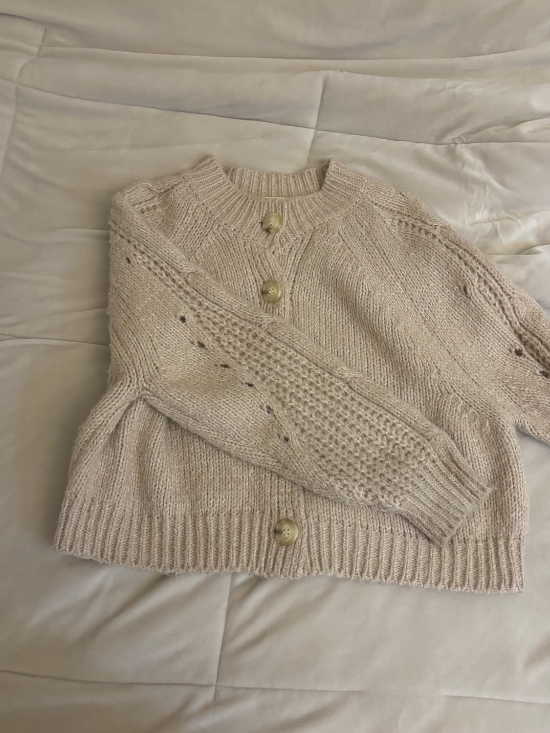 베이지 니트 가디건 상품이미지3