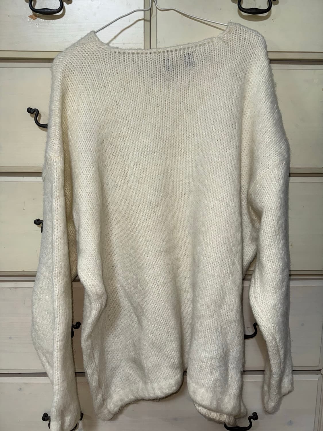 마뗑킴 핸드 스티치 오버핏 니트 아이보리  상품이미지2