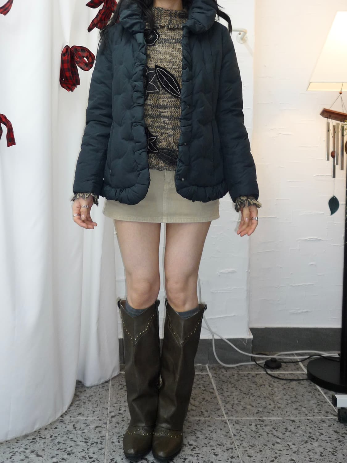 shawl collar puffer 상품이미지5