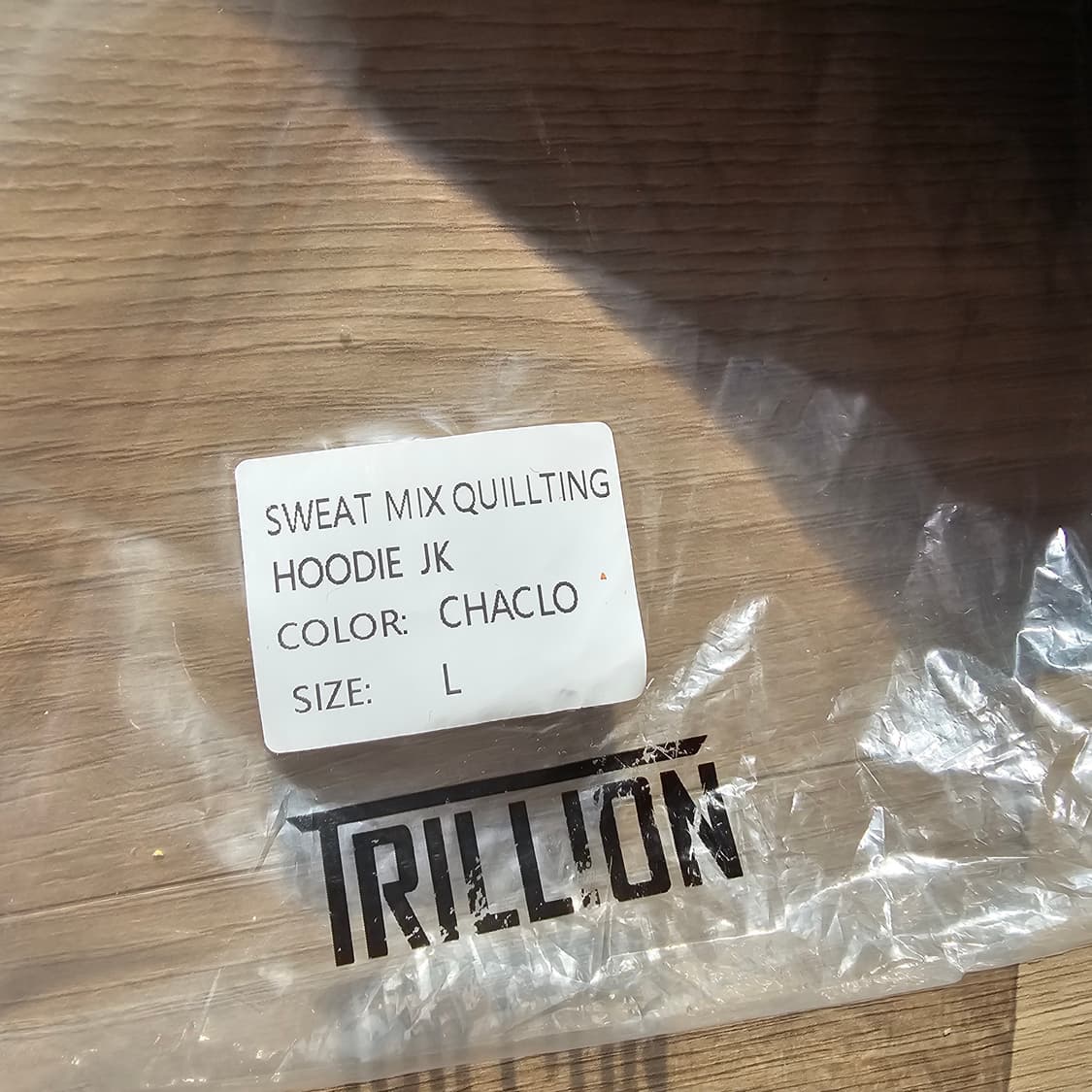 L 100~105 새제품) 트릴리온 스웨트 후드 후디 바시티 퀼팅 자켓 상품이미지6