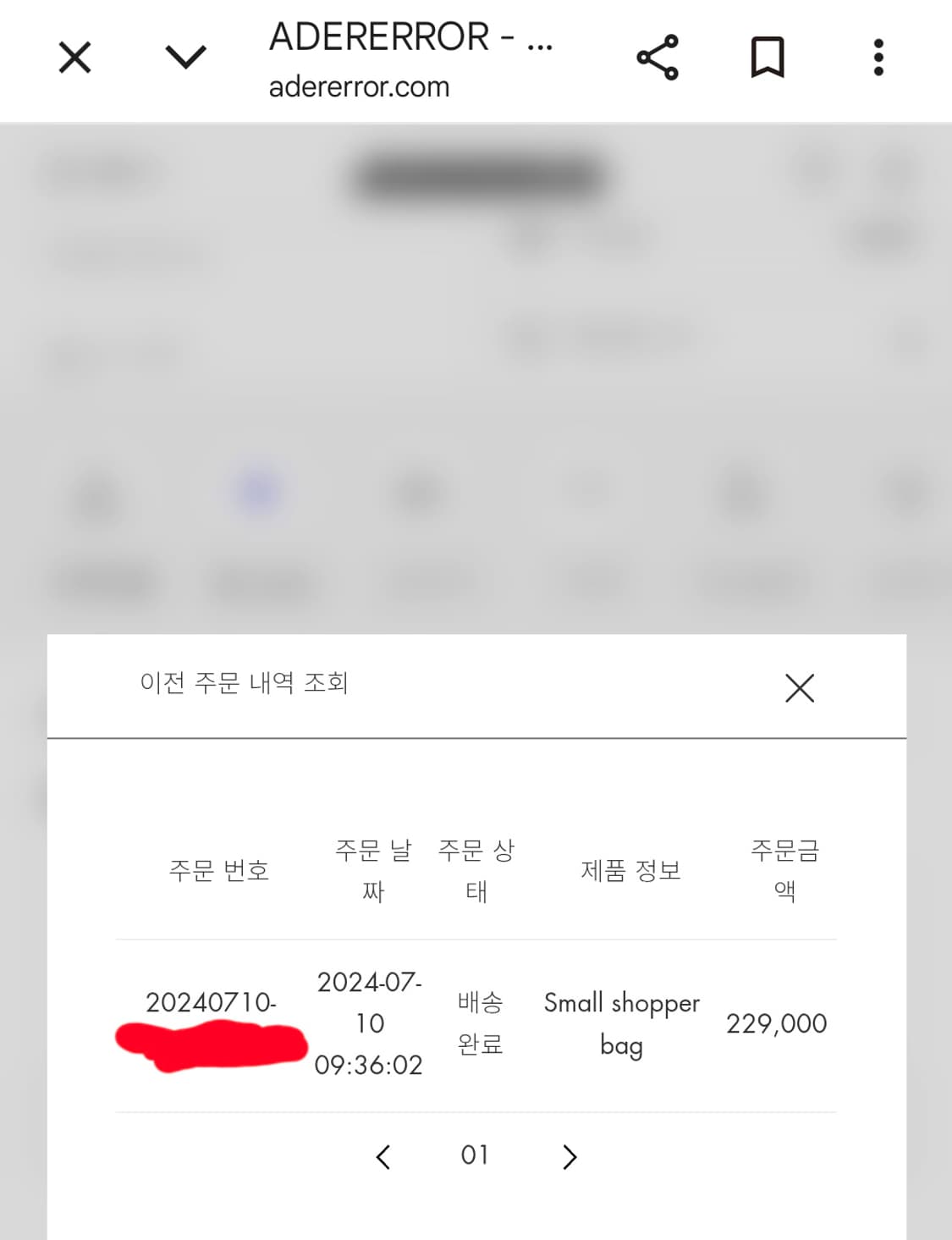 아더에러 스몰 쇼퍼백 느와르 (가죽) 상품이미지2