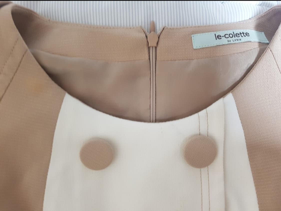 르꼴레뜨 by LYNN 베이지 원피스 상품이미지2