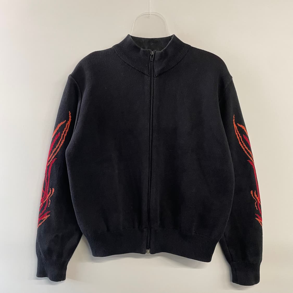 90s 할리데이비슨 플레임 니트집업 상품이미지2