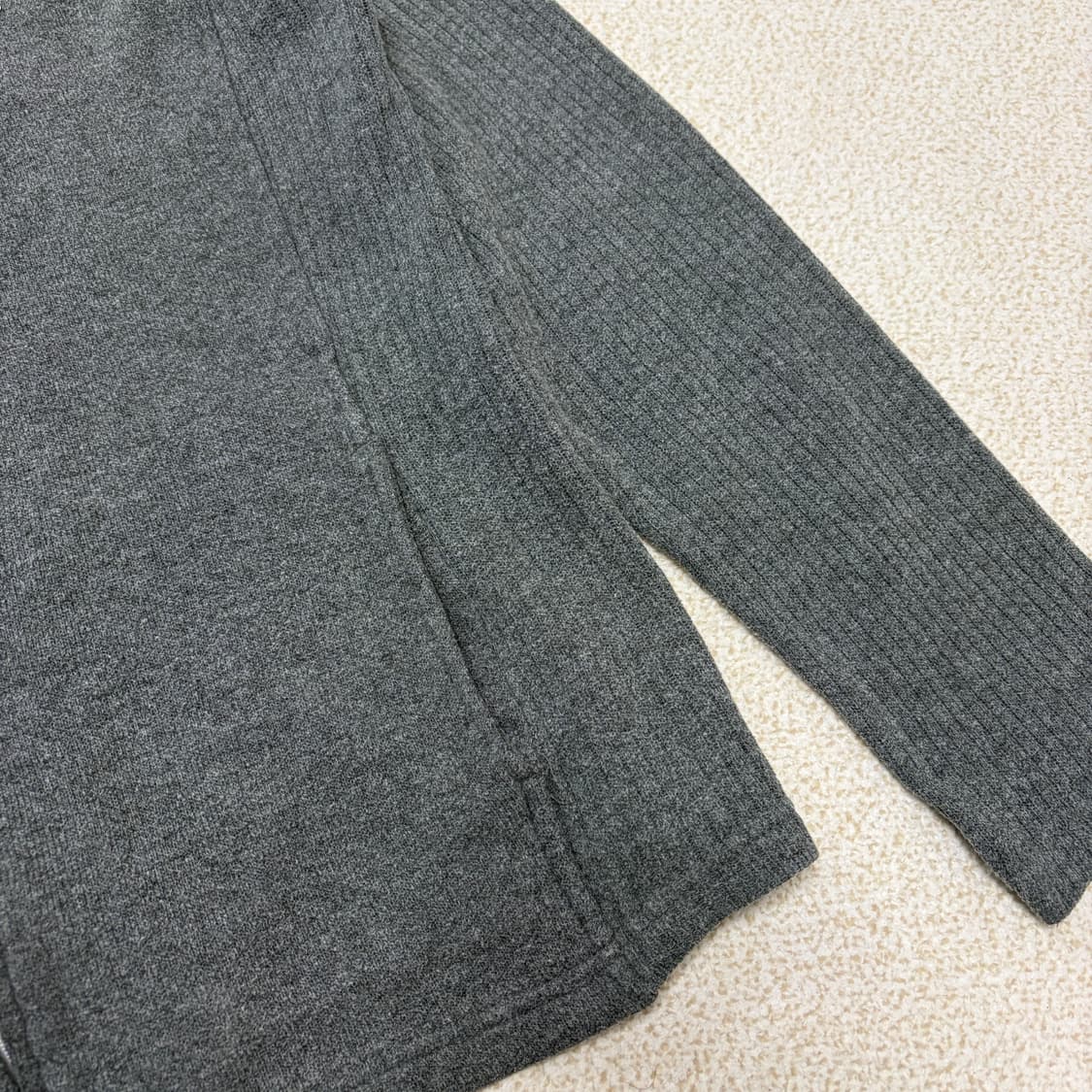 꾸레쥬 그레이 집업 니트 가디건 상품이미지4