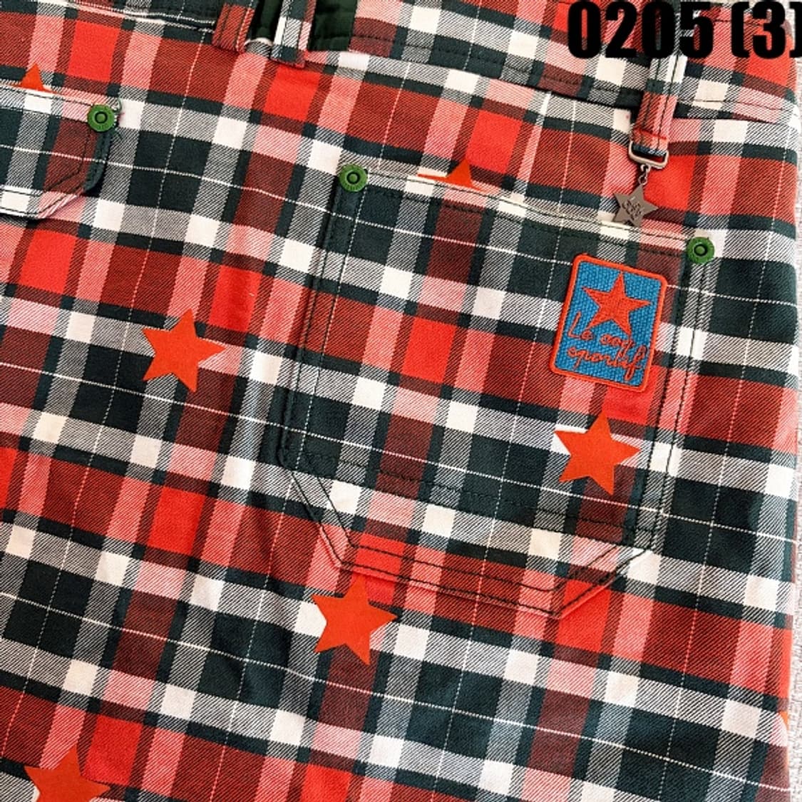 [9] 르꼬끄 골프 여성 체크패턴 별 미니 스커트 치마 0205(3) 상품이미지4