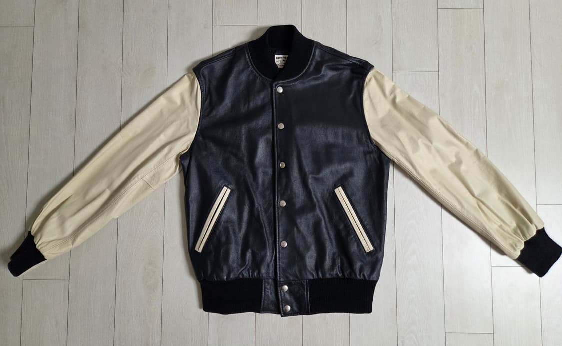 가죽 바시티 자켓 상품이미지1