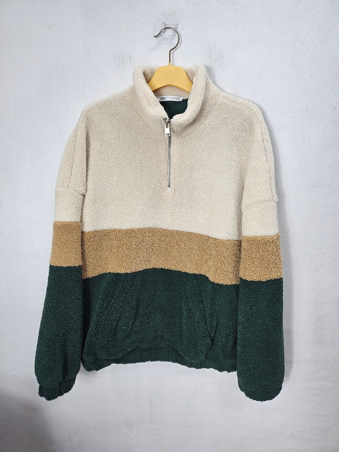 자라 뽀글이 컬러블록 아노락 105-110 XL 새제품급 상품이미지1