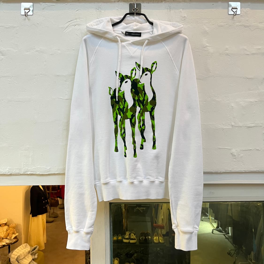 Dsquared2 카모플라쥬 디어 화이트 후드티 S 상품이미지1