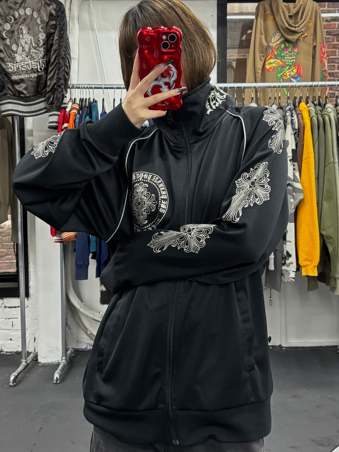 VTG Defective Struct 블랙 크로스 져지 상품이미지1