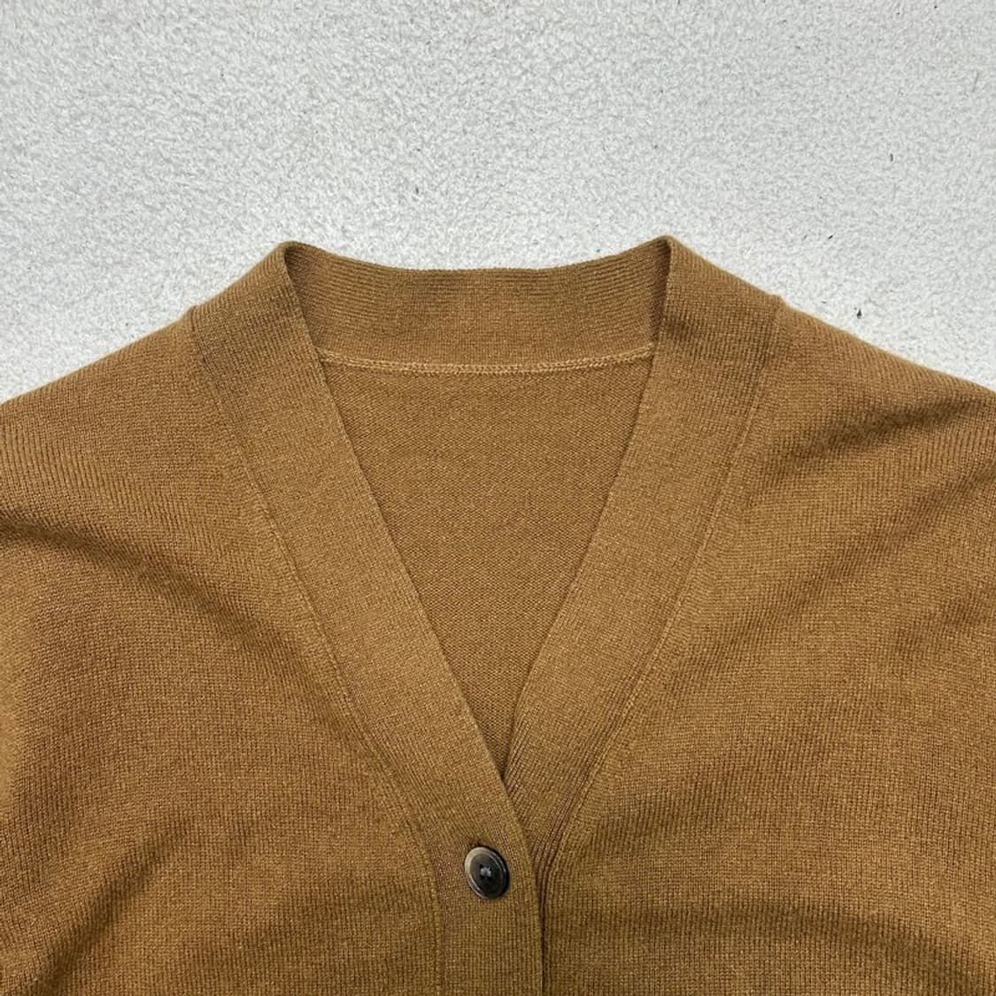 ORR 브라운 캐시미어 100% V넥 가디건 36 상품이미지3