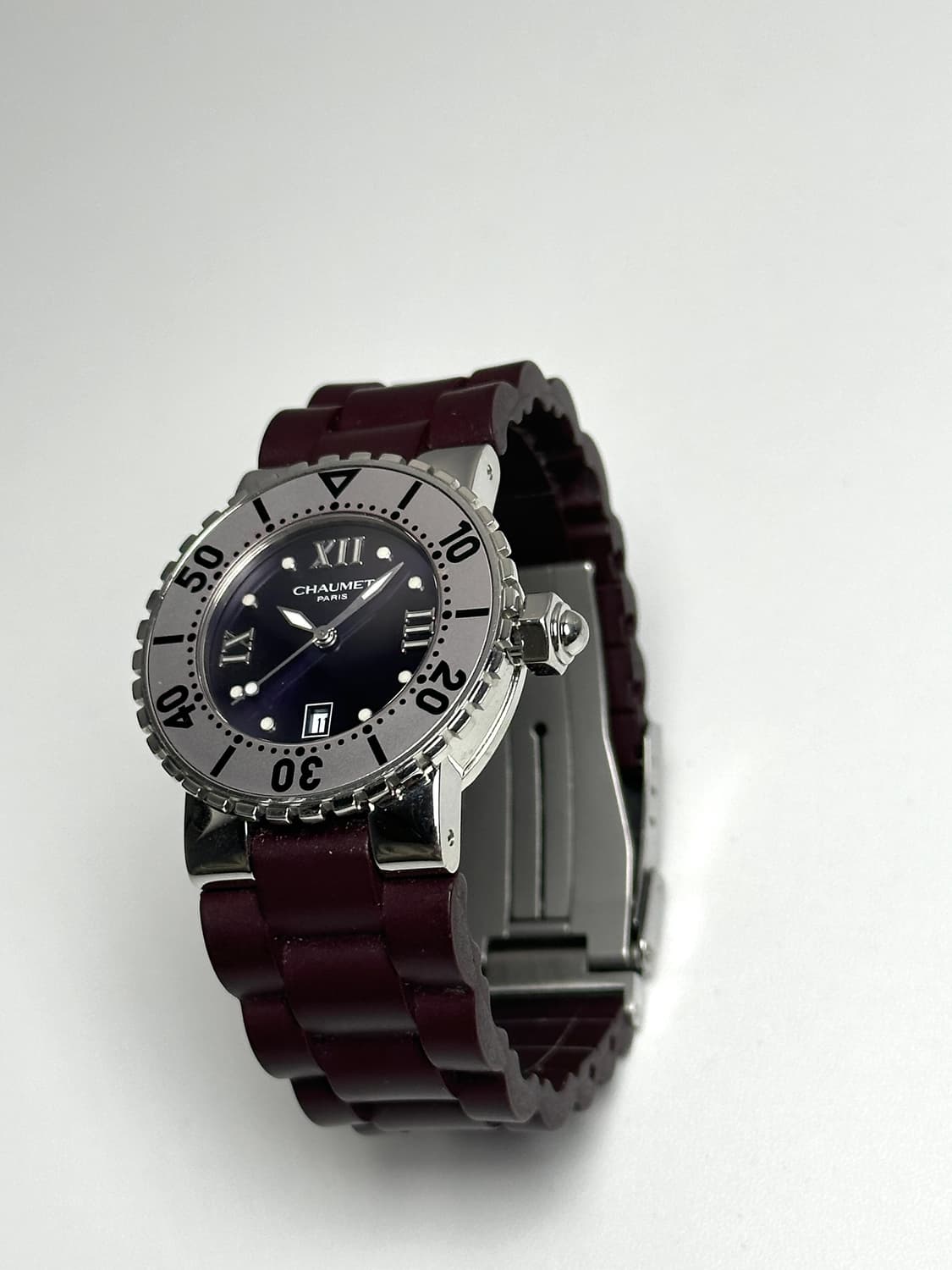 쇼메 클래스 원 스테인리스 & 버건디 러버 워치 상품이미지4