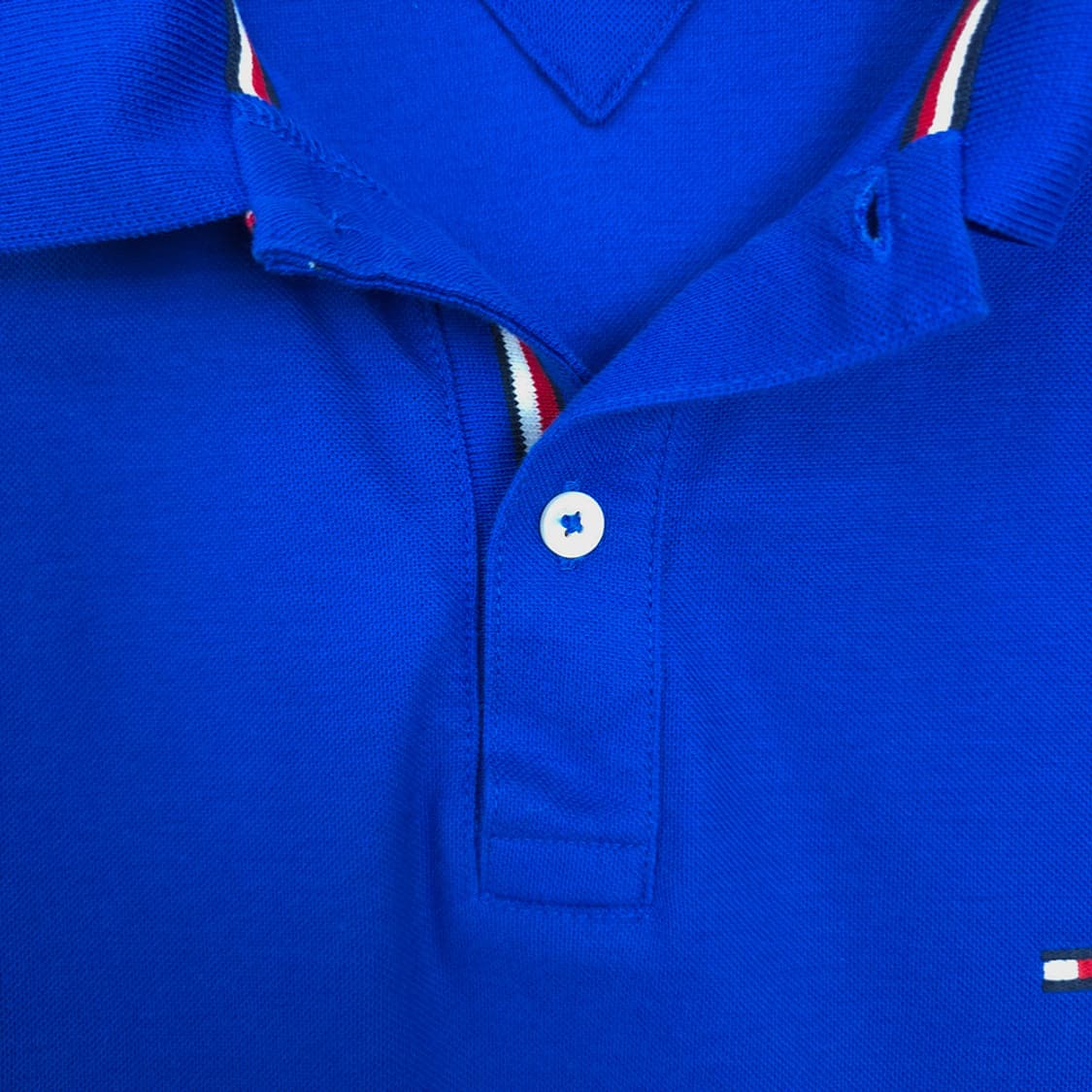 타미힐피거 슬림핏 클래식 반팔 카라티셔츠 M 상품이미지5