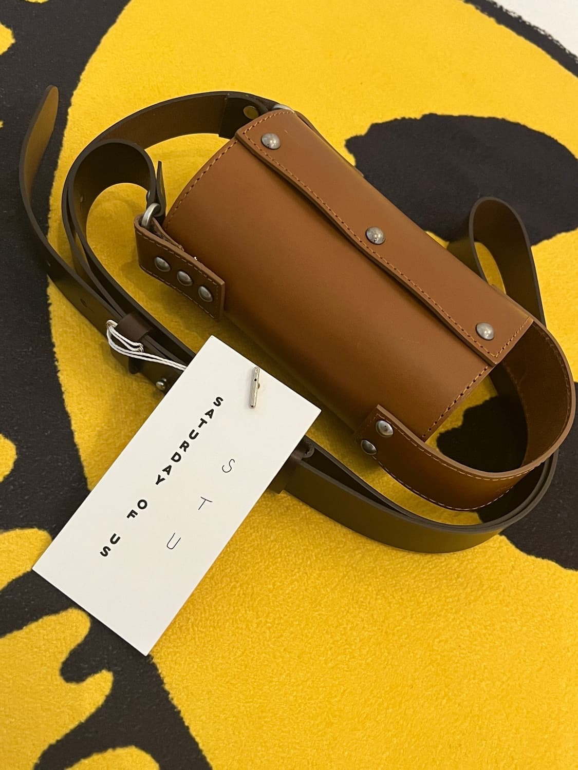 STU Water Bottle Leather Bag Brown 상품이미지1
