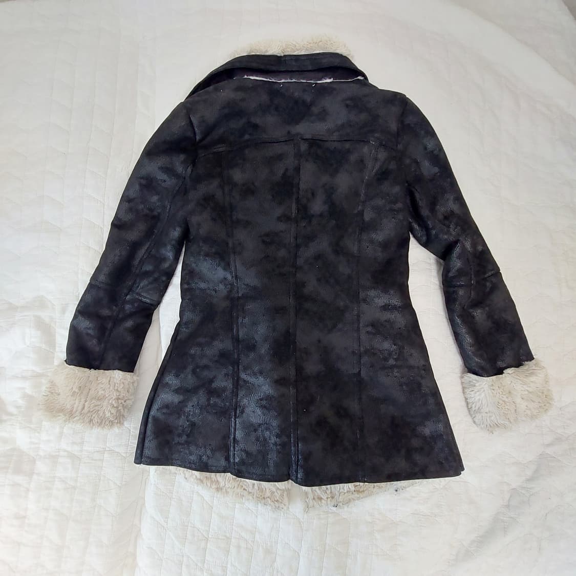 갸루 슬림핏 무스탕 퍼 가죽자켓 상품이미지2