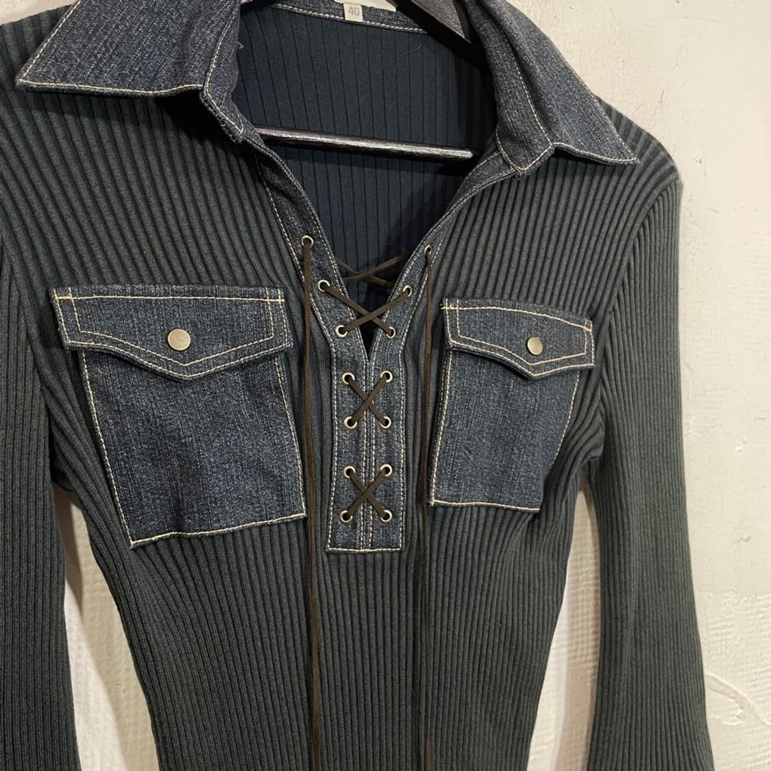 펑크 디테일 골지 니트 상품이미지8