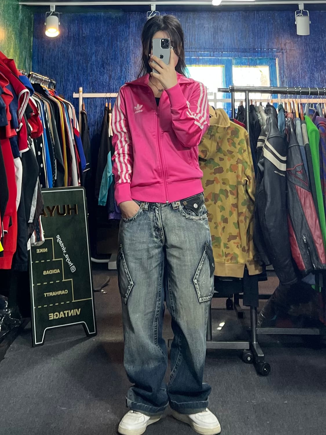 아디다스 핑크 빅로고 파이어버드 져지 95 상품이미지2