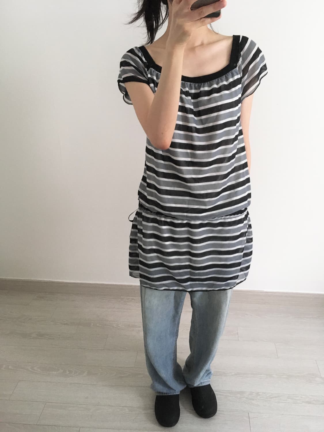 stripe sqaure mini dress 상품이미지9