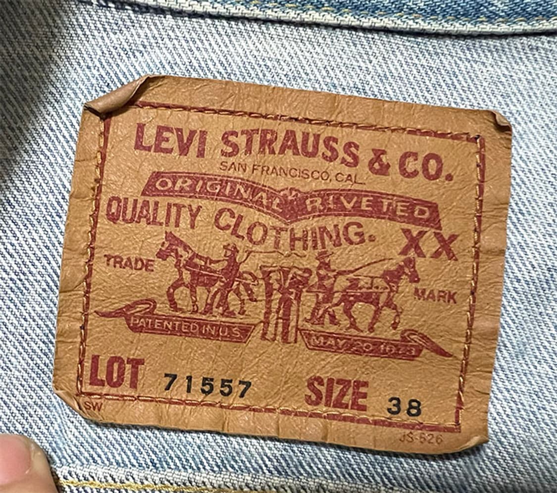 리바이스 71557  빅E 3rd 트러커 춘추 M 95 38사이즈 상품이미지3