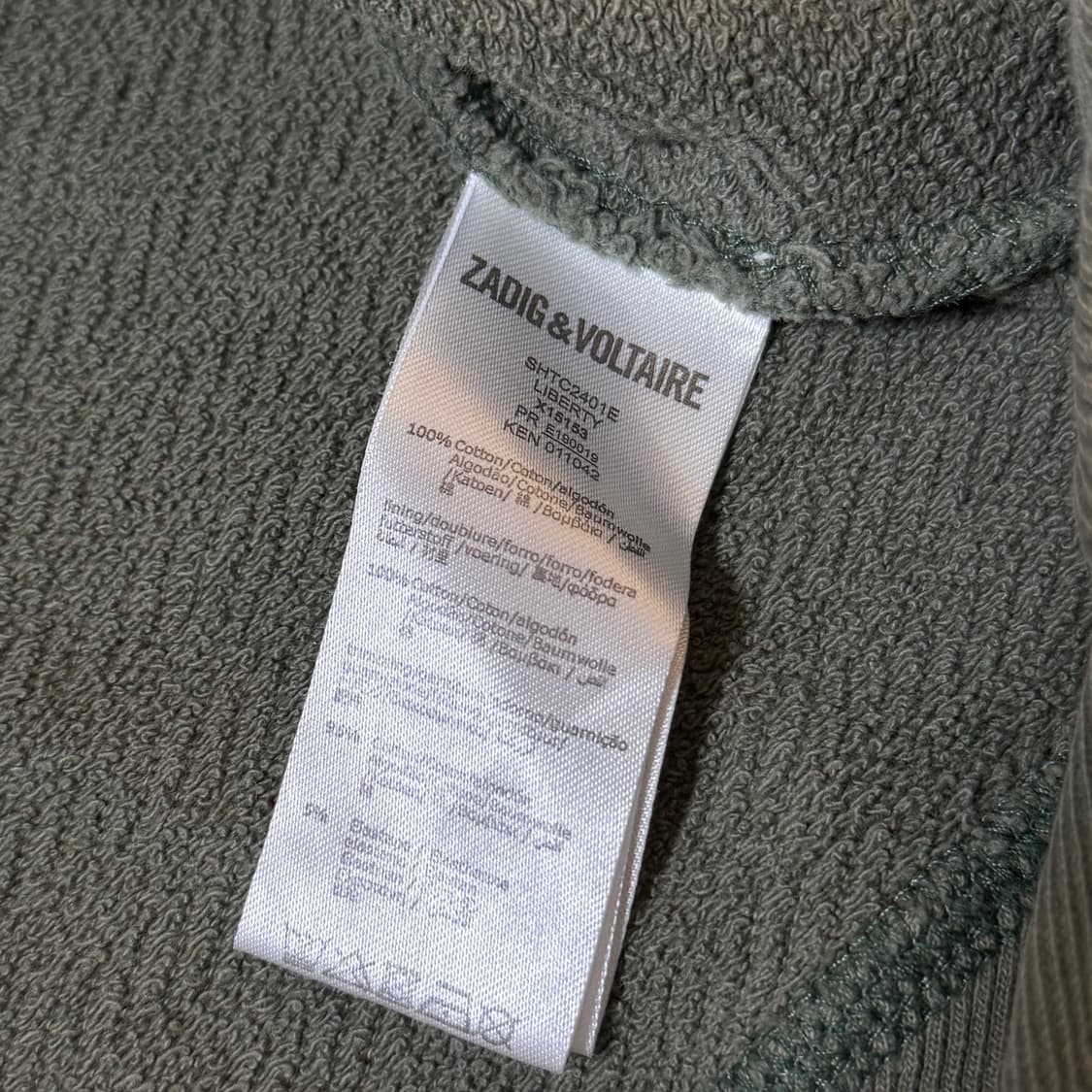 쟈딕앤볼테르 크롭 후드 집업 S 상품이미지7