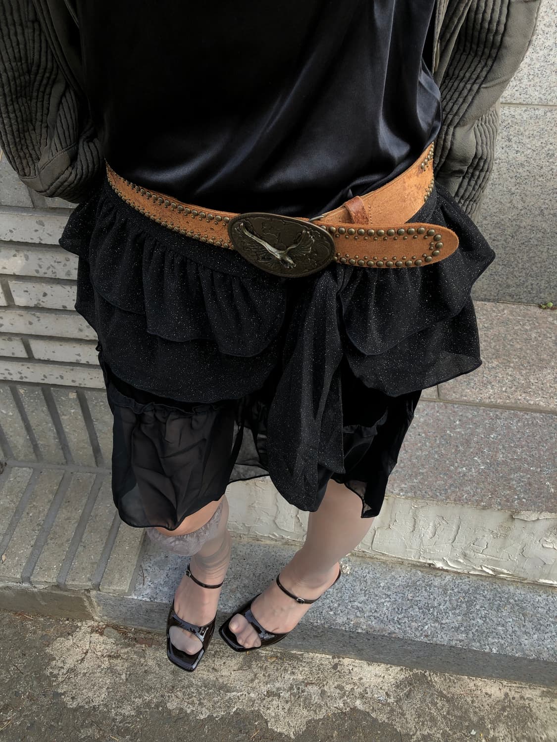 stud leather belt  상품이미지1