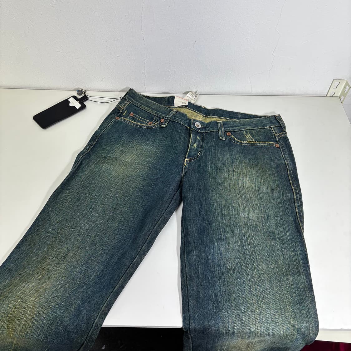 택달린새것 S-M 지스타로우 TRASH WASH 일자핏 톰보이 데님팬츠 상품이미지3