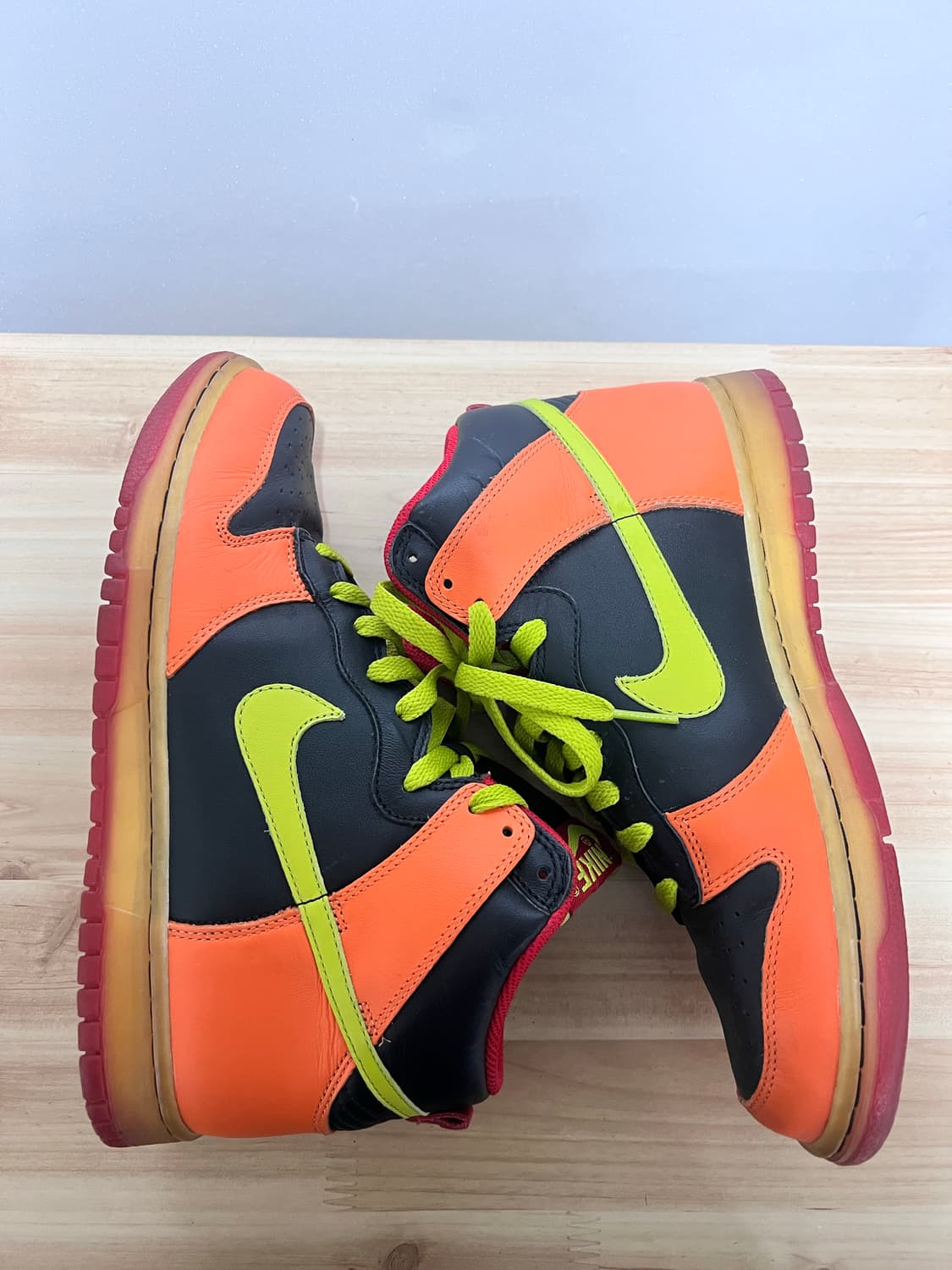 [265] 나이키 덩크하이 오렌지 라임 블랙 레드 상품이미지3
