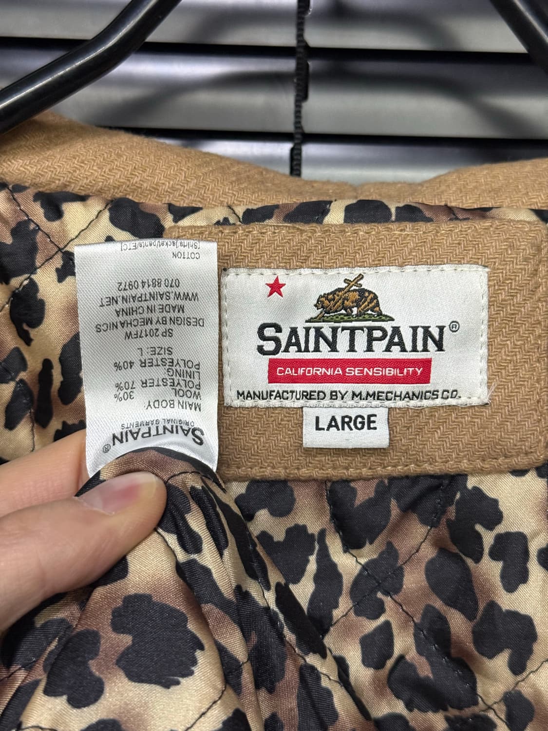 세인트페인 베이지 떡볶이 코트 울 L 100 더플 후드 롱 토글 락시크 상품이미지8