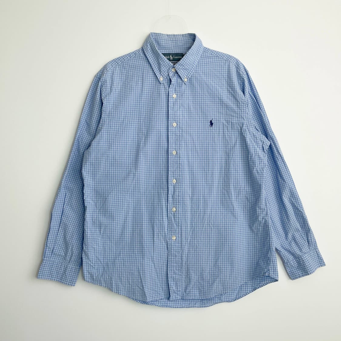 A2 폴로랄프로렌 블루 체크 코튼 셔츠 L사이즈 상품이미지1