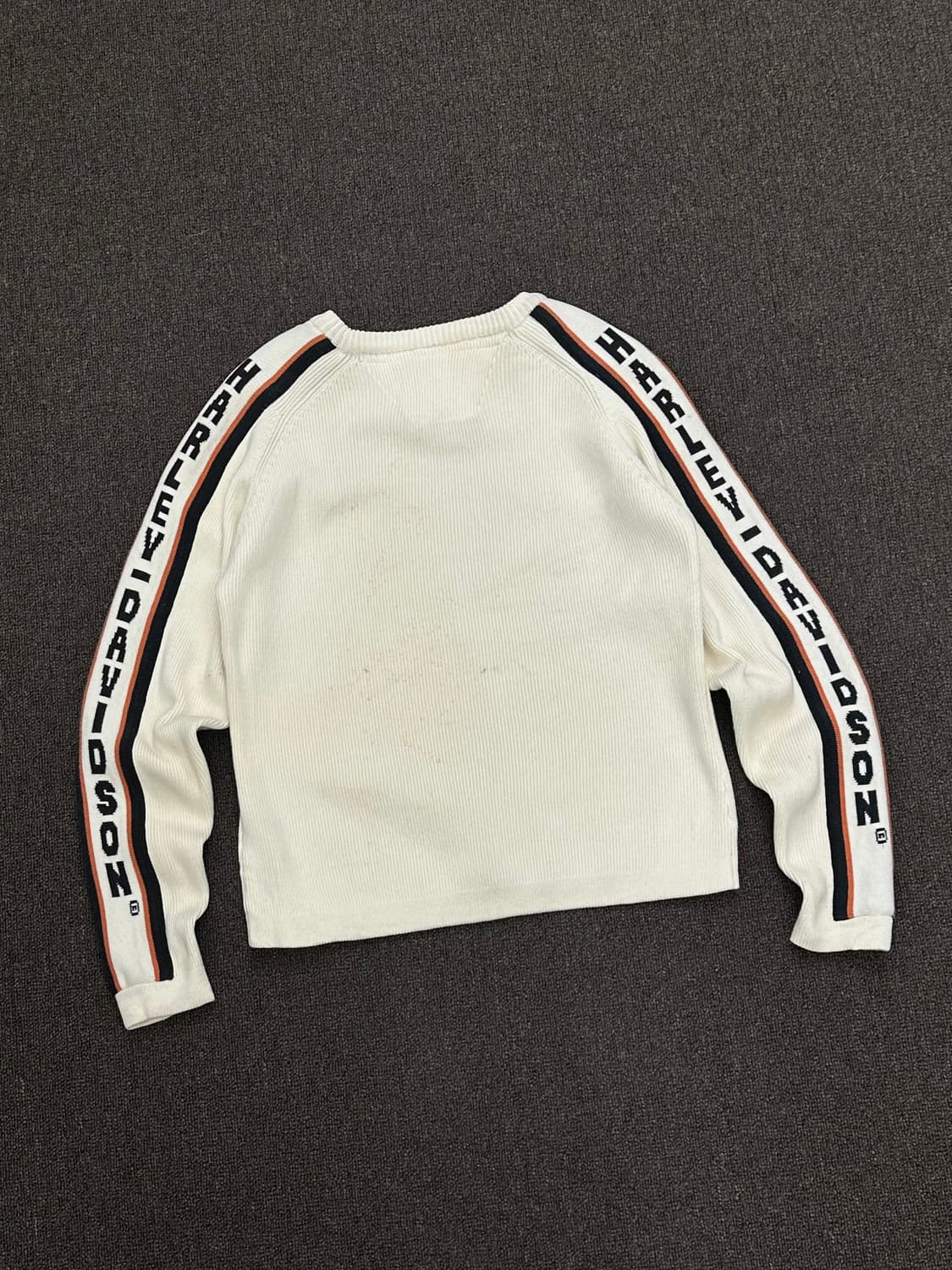 M)할리데이비슨 vintage 크림 립 니트 스웨터 상품이미지7