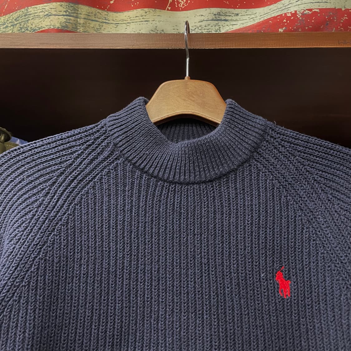 폴로 랄프로렌 신형 라벨 헤비 울 모크 넥 니트 스웨터 컨트리 상품이미지3
