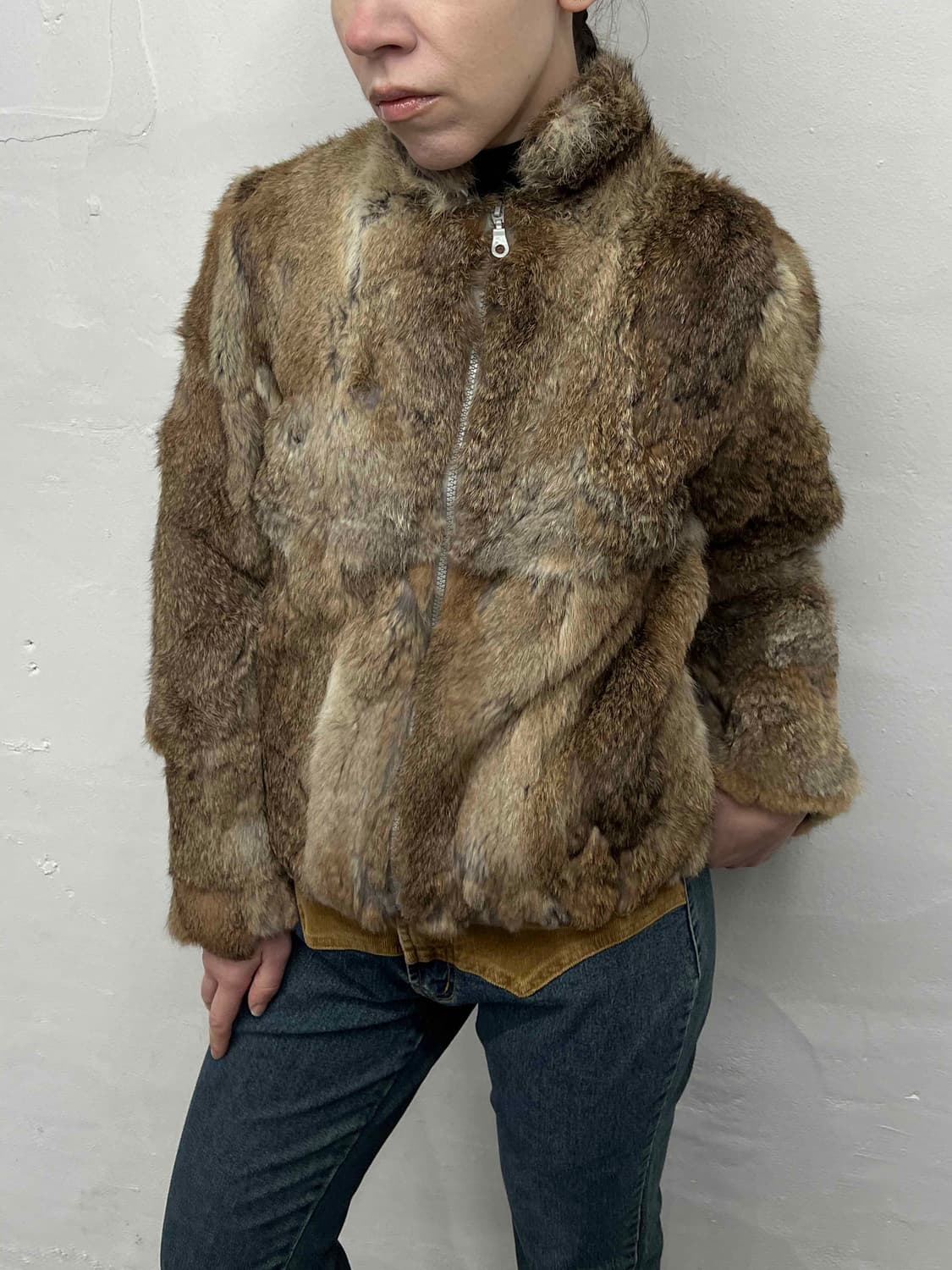 빈티지 래빗퍼 집업 상품이미지1