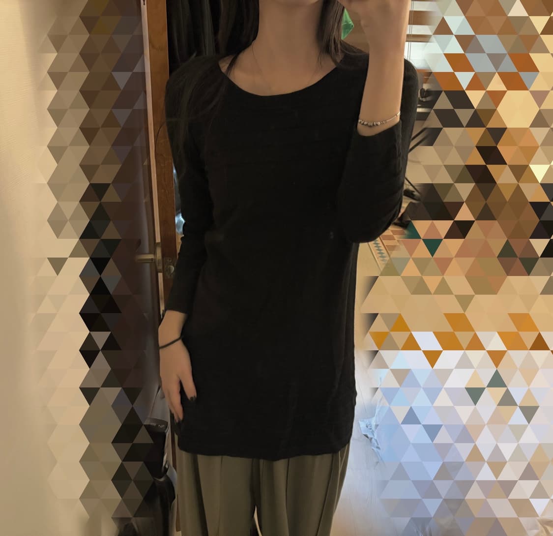 꾸레쥬 블랙 니트 원피스 상품이미지4