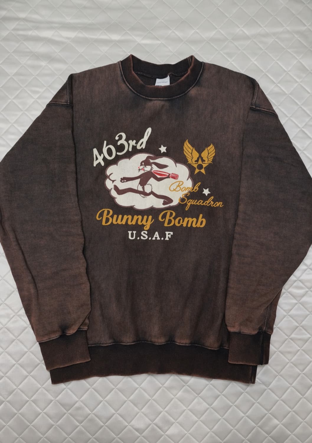 아웃스탠딩 bunny bomb 맨투맨 빈티지 블랙 S 상품이미지3