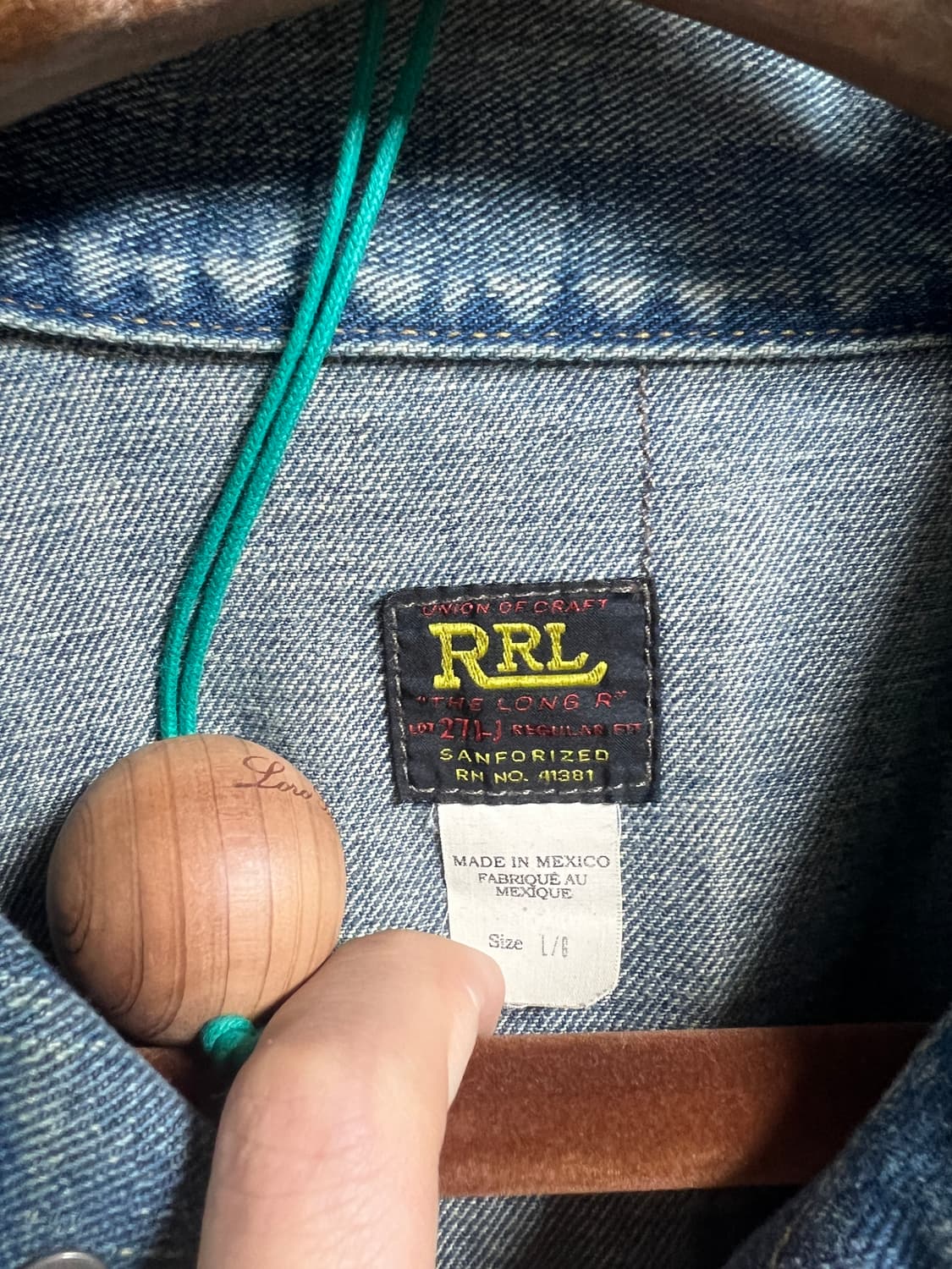 더블알엘 RRL Lot271 데님자켓 이동휘     뉴스보이폴로러프아웃 상품이미지3